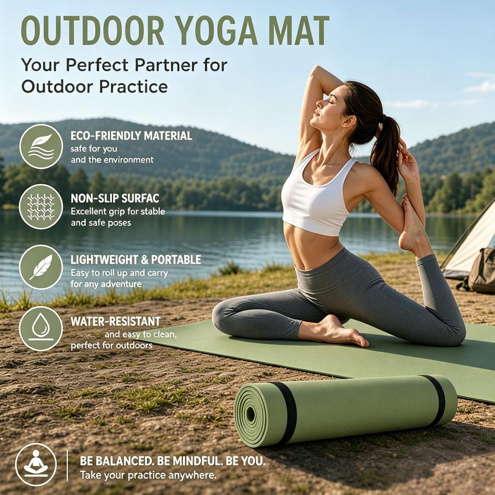 Pilates Yoga Mat - Nonslip Exercise Fitness Pilates Mat Exercise