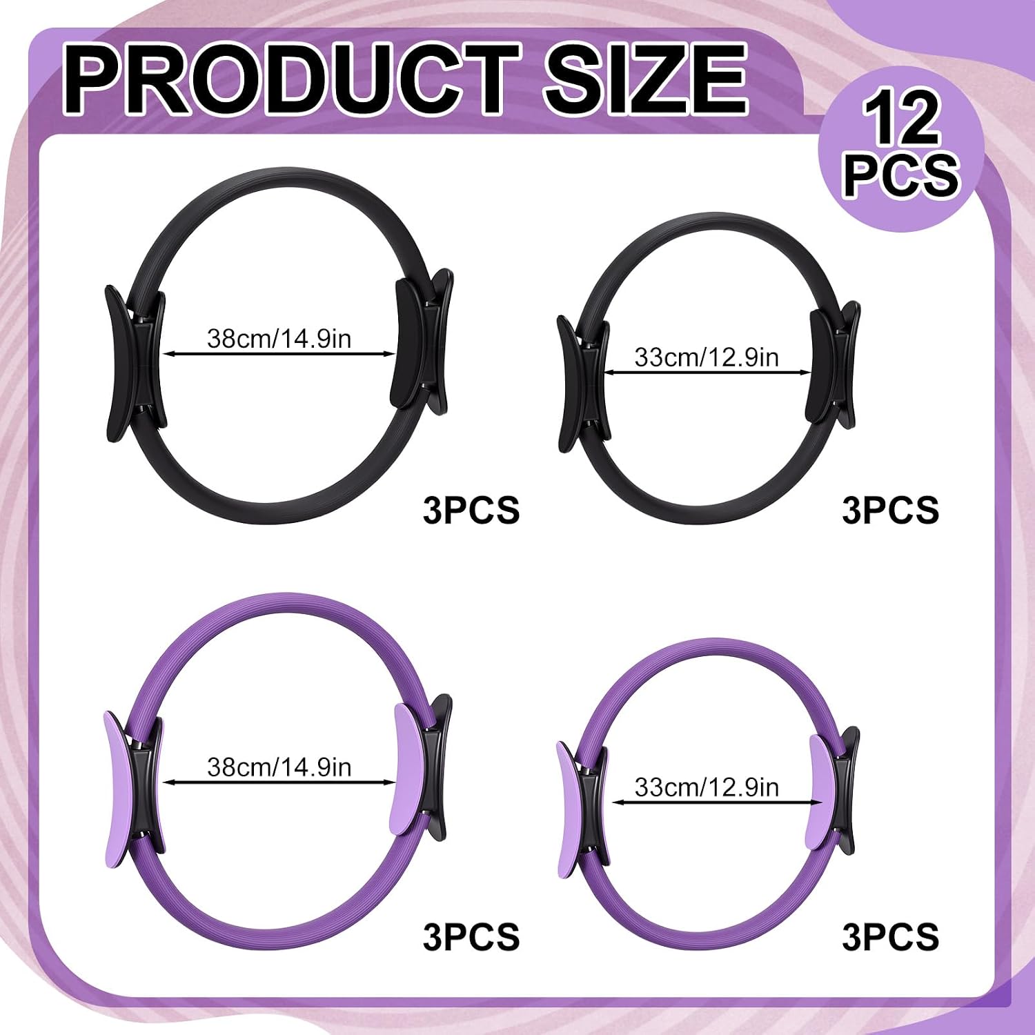 12 Pcs Pilates Ring Set Dual S - Pilates Ring Magic review and price