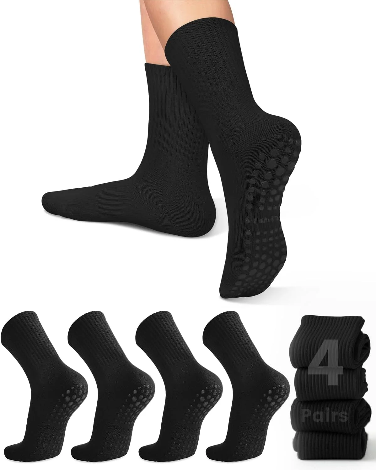 4 pairs of women's yoga socks, - Pilates & Yoga Training Center review and price