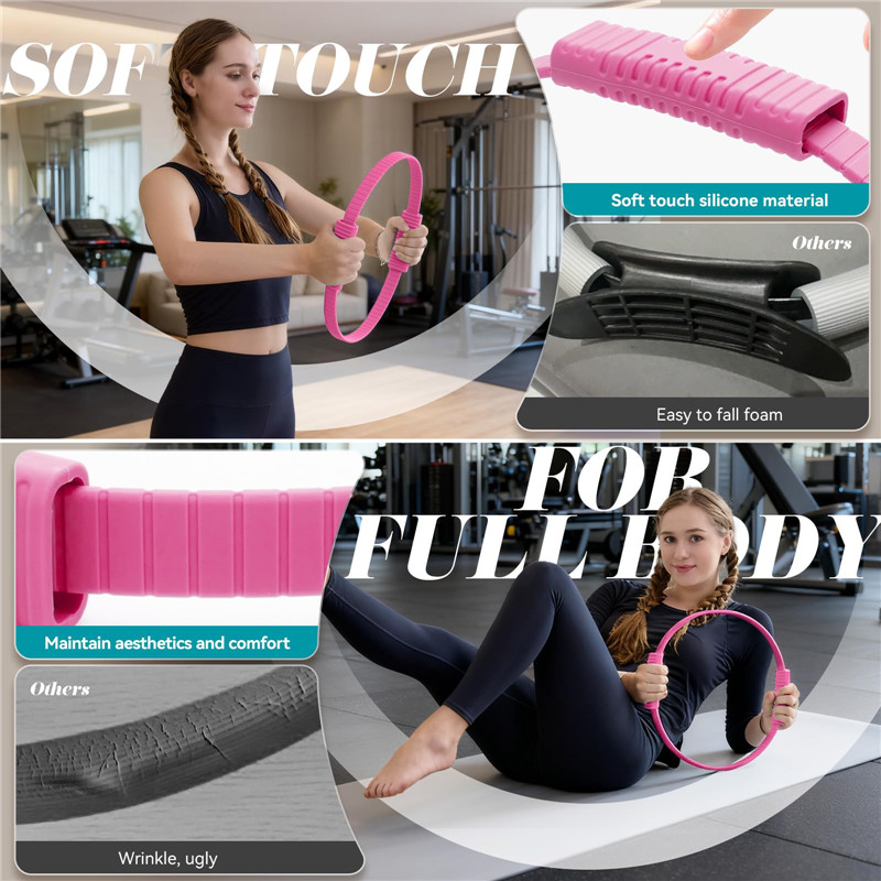 Eco-Friendly Double Handle Sil - Pilates Ring Magic review and price