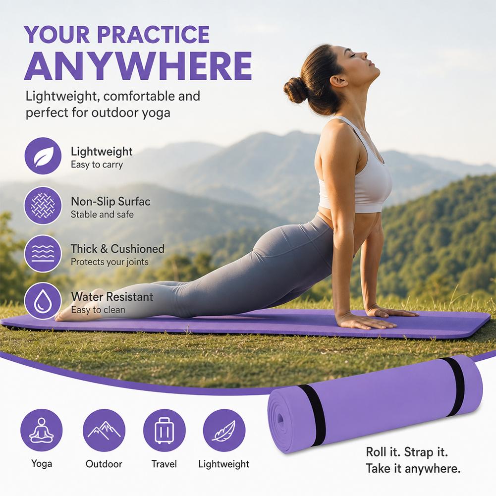 1/2Pcs Thick Yoga Mat Anti-ski - Pilates Yoga Mat review and price